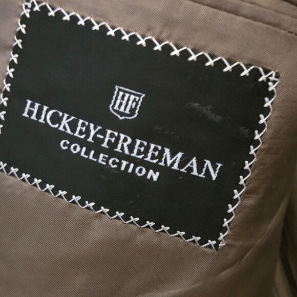 Hickey Freeman Silk Wool Blend Double-Breasted Brown Check Blazer Size 40R - Picture 5 of 6